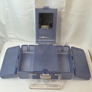 Vintage Caboodle Purple Makeup Case Organizer With Mirror